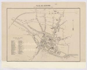 1 vue [Vendôme] : plan de Vendôme [avec les places et les rues, XXe], plan imprimé.