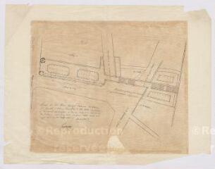 1 vue [Blois : projet de la place Saint-Jean suivant le plan des nouveaux alignements], août 1787.