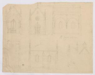 1 vue [Saint-Viâtre : château de Favelles appartenant à Mr Roger de la Selle : projet de construction d'une chapelle, par Henri Dauvergne, ca 1892].