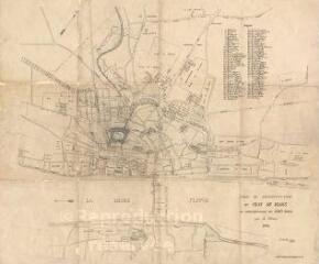 1 vue [Blois] : essai de reconstitution du plan de Blois au commencement du XVIIIe siècle [ca 1724] par A. Duval, 1903, plan imprimé.