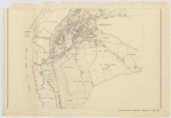 1 vue Mondoubleau, Cormenon : [plan topographique dressé par le Ministère de la Reconstruction et du Logement, 1955], plan imprimé.