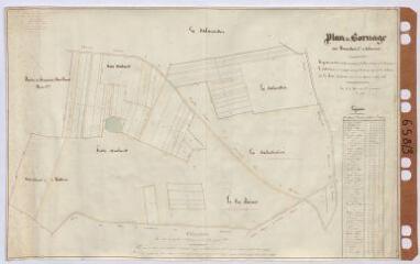 1 vue [Selommes] : ferme du Bouchet : plan de bornage. Par Bouchet, [?], janvier 1849 et 1866, plume.