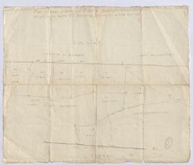 1 vue [Chambord] : plan des ventes de brulis de la forest de Boulongne [Boulogne], janvier 1735, plume.