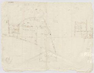 1 vue [Talcy : seigneurie] : brouillons des plans et arpentages de M. Guesdron qui ont servy à faire le plan général de l'atlas, 2 janvier 1736, plume.