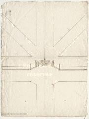 1 vue [Talcy : plan d'une grille du château?, début XVIIe], plume.