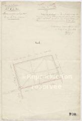 1 vue [Talcy] : plan géométrique du parc du château de Talcy, [feuille n° 4], 10 janvier 1834, plume et aquarelle.