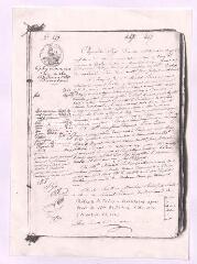 1 vue [Talcy : château de Talcy, inventaire après décès de Mme Gastebois : minute notariale du 6 décembre 1811].