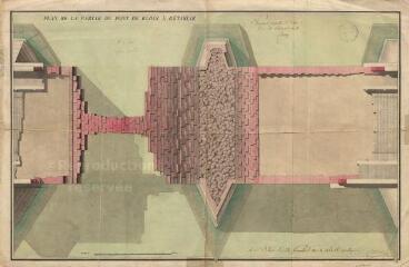 1 vue  - Blois : plan de la 3ème arche du pont à rétablir vue d\'en haut, an XI. (ouvre la visionneuse)