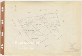 1 vue Averdon : reproduction du plan cadastral de la commune, section D1, plan révisé en 1935. Echelle au 1/2500ème