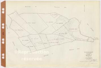 1 vue Averdon : reproduction du plan cadastral de la commune, section G1, plan révisé en 1935. Echelle au 1/2500ème