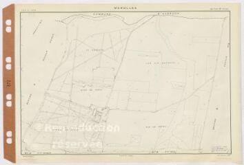1 vue Marolles : reproduction du plan cadastral de la commune, section B1, plan révisé pour 1950. Echelle au 1/2000ème
