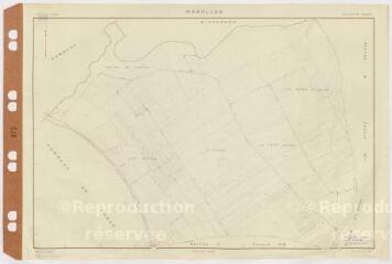 1 vue Marolles : reproduction du plan cadastral de la commune, section A, plan révisé pour 1950. Echelle au 1/2000ème