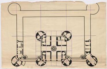 1 vue  - Chambord : plan du donjon du château, s.d. Provenance : Fonds Frédéric Lesueur. (ouvre la visionneuse)