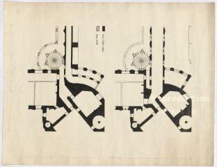1 vue  - Chambord : plan du raccord de la tour Nord Est avec la galerie et l\'aile orientale, s.d. Provenance : Fonds Frédéric Lesueur. (ouvre la visionneuse)