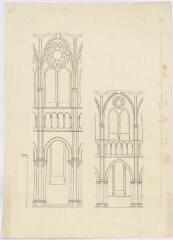 1 vue Blois : croquis de l'abbaye de Saint Lomer (élévation latérale), s.d. Provenance : Fonds Frédéric Lesueur.