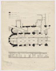 1 vue Blois : plan et coupe de la Crypte, s.d. Provenance : Fonds Frédéric Lesueur.