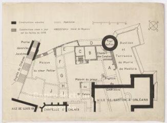 1 vue Blois : plan de l'ensemble du château, s.d. Provenance : Fonds Frédéric Lesueur.