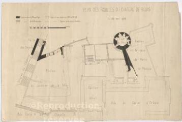 1 vue Blois : plan des fouilles du château, s.d. Provenance : Fonds Frédéric Lesueur.