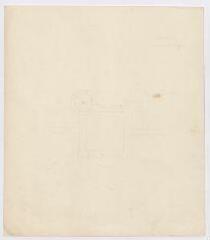 1 vue Angé : plan de la porte du château, s.d. Provenance : Fonds Frédéric Lesueur.