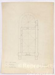 1 vue Mareuil-sur-Cher : plan de l'église de Linière (qui est une chapelle en réalité), s.d. Provenance : Fonds Frédéric Lesueur.