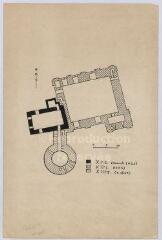 1 vue  - [Falaise?] : plan du donjon du château, s.d. Provenance : Fonds Frédéric Lesueur. (ouvre la visionneuse)