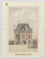 1 vue Selles-sur-Cher : [relevé] de la façade sur l'entrée du pavillon hâbité du château, 1913. Provenance : Fonds Pierre Chauvallon.