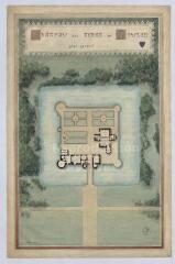 1 vue Lassay-sur-Croisne : plan général du château du Moulin, 1900. Provenance : Fonds Pierre Chauvallon.