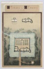 1 vue Chémery : plan d'ensemble du château et plan du premier étage, 1903. Provenance : Fonds Pierre Chauvallon.