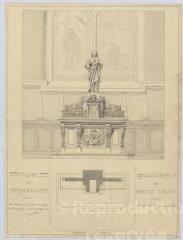 1 vue Romorantin-Lanthenay : plan du projet d'autel du Sacré-C?ur pour l'église de la commune, 1920. Provenance : Fonds Pierre Chauvallon.