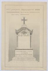 1 vue Romorantin-Lanthenay : croquis (élévation) du second projet de monument aux morts de la commune, s.d. Provenance : Fonds Pierre Chauvallon.