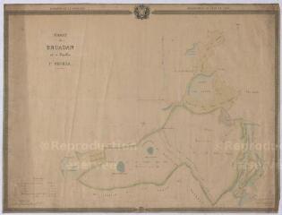 1 vue Loreux, Millançay, Marcilly-en-Gault, Villeherviers : plan général de la forêt de Bruadan (1ère feuille), 1832