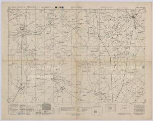 1 vue Les Montils : carte américaine de la commune pour le ministère de la guerre et de la marine, juin 1944. Echelle au 1/25 000e