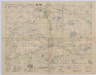 1 vue Souesmes : carte américaine de la commune pour les ministères de la guerre et de la marine, août 1944. Echelle au 1/25 000e