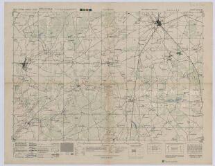 1 vue Contres : carte américaine de la commune pour les ministères de la guerre et de la marine, juin 1944. Echelle au 1/25 000e