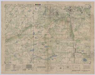 1 vue Lamotte-Beuvron : carte américaine de la commune pour les ministères de la guerre et de la marine, juin 1944. Echelle au 1/25 000e