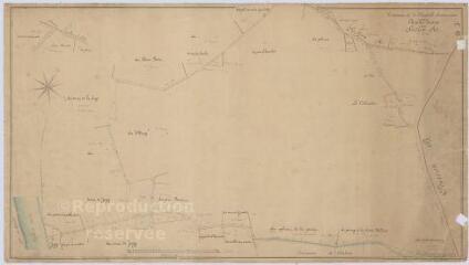 1 vue La Chapelle-Montmartin : plan d'ensemble des chemins ruraux en exécution de la loi de 1881 section A 1ère feuille, s.d. Echelle au 1/1 250e