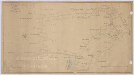 1 vue La Chapelle-Montmartin : plan d'ensemble des chemins ruraux en exécution de la loi de 1881 section A 2ème feuille, s.d. Echelle au 1/1 250e