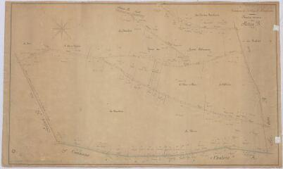 1 vue La Chapelle-Montmartin : plan d'ensemble des chemins ruraux en exécution de la loi de 1881 section B 2ème feuille, s.d. Echelle au 1/1 250e