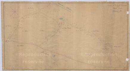 1 vue La Chapelle-Montmartin : plan d'ensemble des chemins ruraux en exécution de la loi de 1881 section B 4ème feuille, s.d. Echelle au 1/1 250e