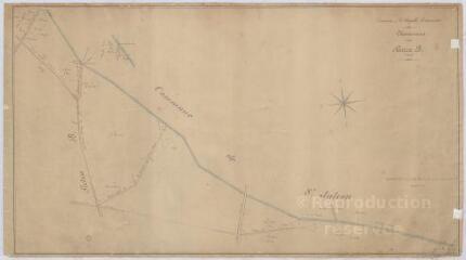 1 vue La Chapelle-Montmartin : plan d'ensemble des chemins ruraux en exécution de la loi de 1881 section B 5ème feuille, s.d. Echelle au 1/2 500e