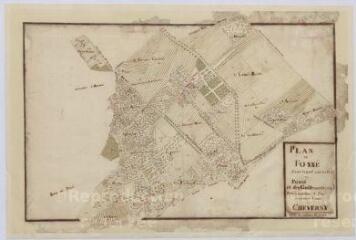 1 vue Fossé : plan de la commune avec les fiefs des Guillemardières et Fossé, s.d. Echelle au 1/731e