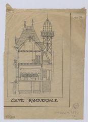 1 vue  - Montrichard : croquis de l\'hospice de la commune (coupe transversale), 1906 (ouvre la visionneuse)