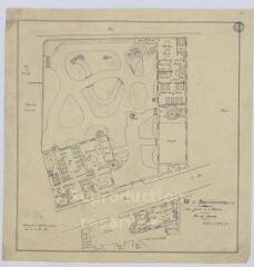 1 vue Montrichard : plan général du rez-de-chaussée de l'hospice de la commune, 1905