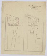 1 vue Montrichard : plans des salles de douches et de bains de l'hospice de la commune, 1906