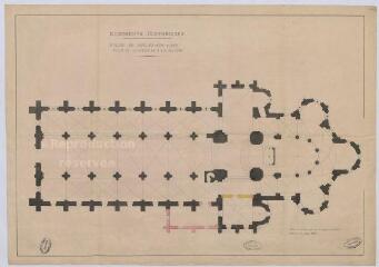 1 vue  - Selles-sur-Cher : plan de l\'église de la commune (restauration), 1868. Provenance : Fonds de l\'architecte Jules de La Morandière (F 811). (ouvre la visionneuse)