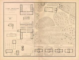 1 vue Lamotte-Beuvron : plan général de la colonie pénitentiaire de Saint Maurice (ensemble des bâtiments), s.d.