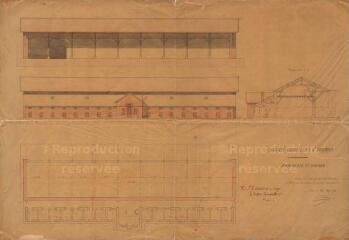 1 vue Lamotte-Beuvron : plan de la colonie pénitentiaire de Saint-Maurice avec la porcherie et le hangar, 26 mai 1879