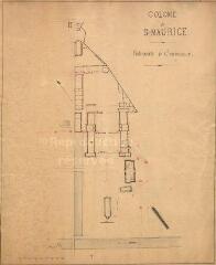 1 vue Lamotte-Beuvron : plan de la colonie pénitentiaire de Saint-Maurice (bâtiments et caniveaux), s.d.