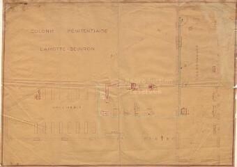 1 vue Lamotte-Beuvron : plan de la colonie pénitentiaire de Saint-Maurice (ateliers de menuiserie et de charronnage), s.d.