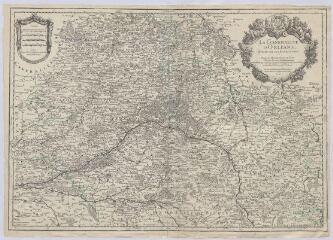 1 vue  - Orléans : carte de la généralité divisée en ses élections dédiée à Messire Jean de Creil, 1719 (ouvre la visionneuse)